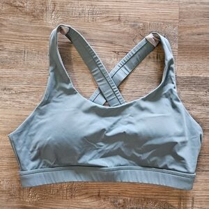 Born Primitive Steel Blue Criss Cross Back Sports Bra